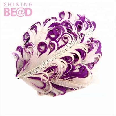 China Three-color Feather Pad Plume Appliques For Headbands Or Artificial Curly Hair Fascinators for sale