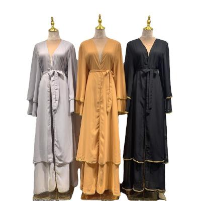 China Long Dress Fashion Splicing Floral Long Abaya Muslim Women Dress for sale