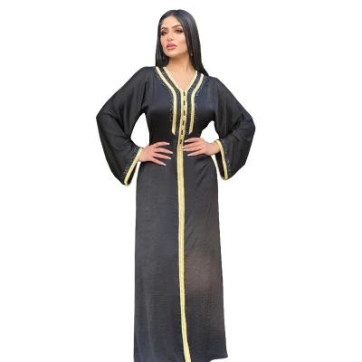 China New Muslim Abayas Maxi Modern Abaya Islamic Clothing Abayas Dubai Polyester Long Sleeve For Women Middle East Adults for sale