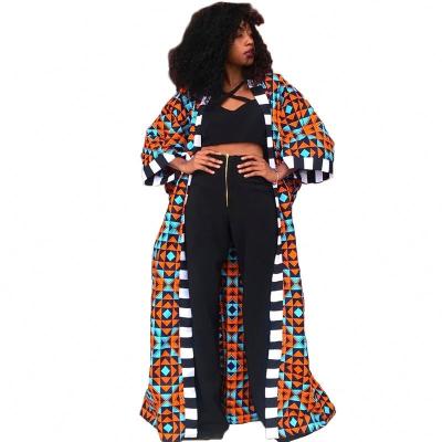 China Printing Hot Selling Autumn African Women Coat Clothes Print Ethnic Dashiki Style Anorak for sale