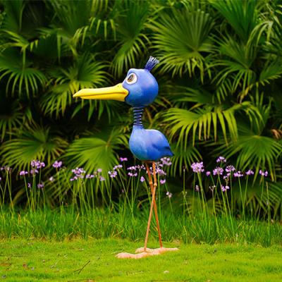 China Metall-Garten im Freien verziert besonders angefertigten Metall-Big Blue-Vogel zu verkaufen