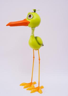 中国 ODM Iron Metal Garden Ornaments Handmade Metal Big Green Bird 販売のため