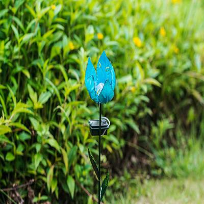 中国 Small Solar Flower Garden Ornaments Multicolor IP44 Solar Powered Metal Flowers 販売のため