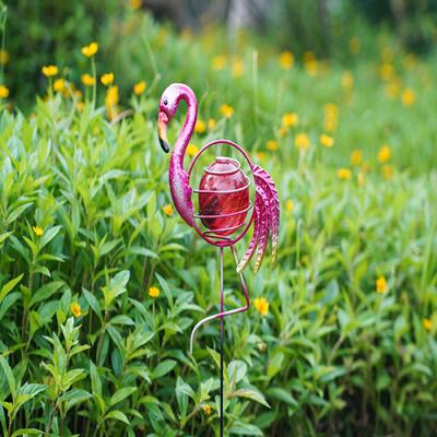 中国 Outdoor Solar Powered Pink Flamingo Solar Garden Statue Lighting 販売のため