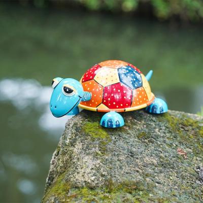 China Gorgeous Metal Turtle Lawn Ornament Rustproof Metal Animal Ornament for sale