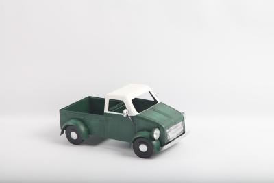 中国 Vintage Green Truck Iron Metal Garden Decorations Outdoor 販売のため