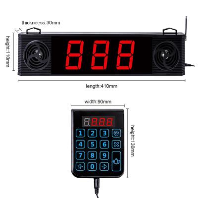 China 3 Digital Number Display Daytech CK03 1PC Display Receiver+1 Keypad Pick Up One Number Calling System Queue Wireless Paging System For Restaurant Bank Hospita for sale