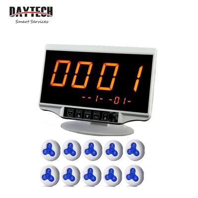 China 4 Digital Number Display Daytech E500WH-10 Restaurant Call Pager Waiter Service Call Pager System For Restaurant Hotel Contact Design Display Receiver for sale