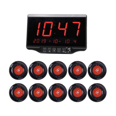 China 4 Digital Display Daytech E500BL-10 Smart Nurse Call Button Customers Patient Alert Patient Restaurant Pager Wireless Calling Paging System for sale