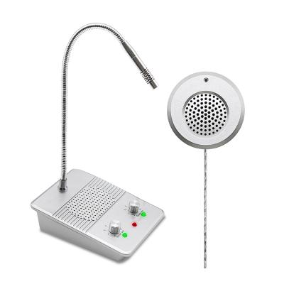 China Daytech WI09S Round Window Intercom Ribbon Speaker Teller Teller Convenient And Safe Window Intercom With Microphone for sale