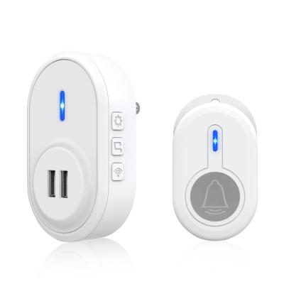 China Modern Daytech DB20 1-1 Black or White Waterproof Wireless Doorbell Ip55 Sockets for Apartment Home Office for sale