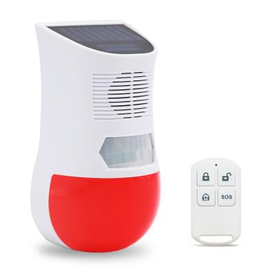 China Siren Alarm Daytech SL09 Home Villa Farm Hacienda Apartment Yard Outdoor Garden IP65 Waterproof 129dB Solar Siren Light Motion Sensor Alarm for sale