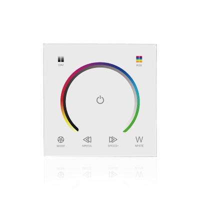 China DC12V/24V LED Lighting Led Strip Color Panel Color Temperature Touch Screen LED Wall Mounted Controller Lowest CCT RGB RGBW for sale