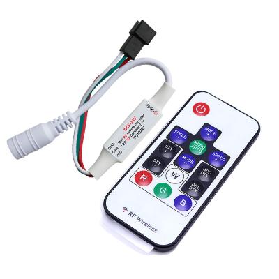 China RGB led dreamy SPI pixel led controller For WS2811WS2812B WS2813 pixel light strip mini DIY Mini Wireless rf 14Key color strip lighting DC5V-24V for sale