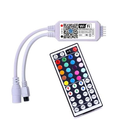 China Wifi 24keys 44keys Magic Home APP Controlled WIFI RGB Led Strip IR Remote Controller Led for sale