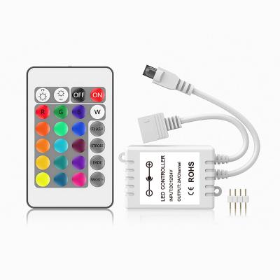 China RGB Led Strip Lighting DC12V-24V IR 24 Head Remote Controller For RGB 3528 IR 24 Head Remote RGB LED Strip Light 5050 SMD RGB for sale