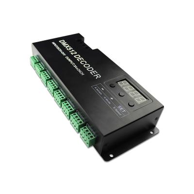 China DMX Lighting Solution DC5-24V PWM 24 Channels Control Signal Digital DMX512 LED Decoder For DMX RGB Lighting for sale