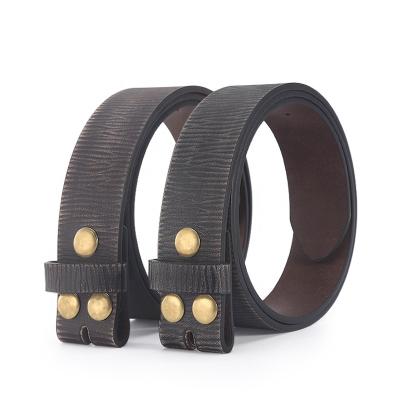 China Fashion.Casual.Business Vintage Gunuine Leather Men's Belt Without Buckle Surface130cm Handmade for sale