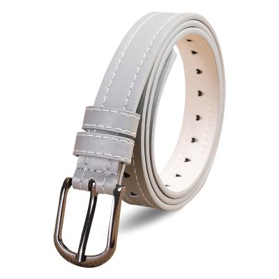 China Matching Clothes Wholesale Popular Stylish Ladies Trim Leather Belt Pin Buckle Leather Belt PU Belt For Women for sale