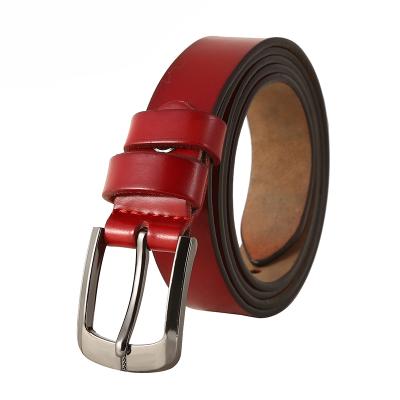 China Wholesale Customized Genuine Leather Belt Pin Buckle Real Leather Belt Women Adjustable Belt for sale