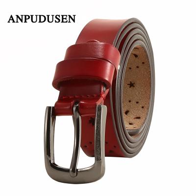 China Wholesale Custom Lady Belt Yiwu Factory Alloy Pin Buckle Belt Classic Fashion Genuine Leather Belt For Women for sale