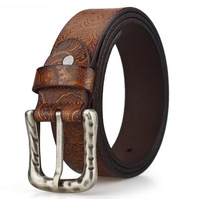 China Wholesale Fashion Belt Waisted Pin Buckle Genuine Leather Belt for sale