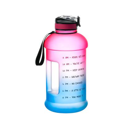 China New Sustainable Creative Two Color Gradient 3.8l Sports Bottle Large Printable Plastic Fitness Bottled Water Bottle for sale