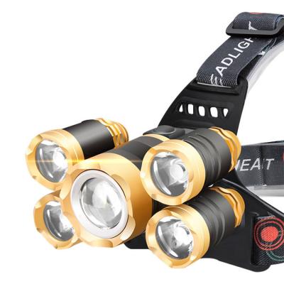 China Adjustable Ignition Angle USB Zoom Head Lamp 8 Modes Portable Wholesale Powerful Waterproof Rechargeable Led Lamp Torch Headlight for sale