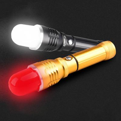 China Rise Climbing Waterproof Flashlight XPE 1800MAH 300LM Emergency Hand LED Camping Running Light Zoomable LED Torch With Lampshade for sale