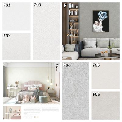 China Modern home decoration high grade wall fabric background bedroom simple simple color 3d seamless whole wallpaper for sale