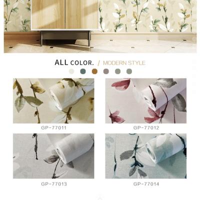 China Modern Comfortable And Convenient Japanese Style Fire And Oil Proof Thickened Yarn Dyed Wallpaper Family Bedroom Hotel Decoration for sale