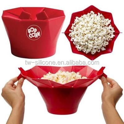 China Reusable Microwave Oven Silicone Folding Popcorn Popcorn Silicone Popcorn Bucket for sale