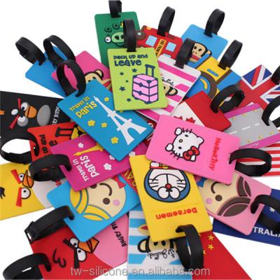 China Customized Washable / Durable / Eco - Friendly 3D Bag Tag PVC Soft Rubber Luggage Tag for sale