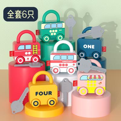 China Educational Kids Learning Locks Numbers Assortment And Counting Montessori Educational Car Toys Games Preschool Gifts For Kids for sale