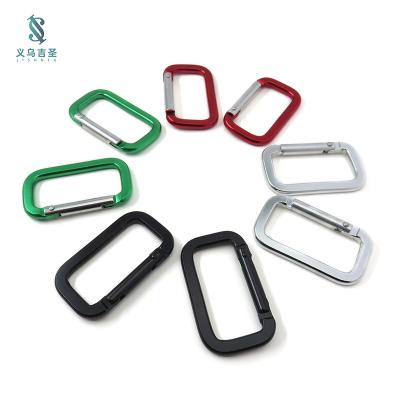 China High quality eco-friendly square carabiner, logo and color metal aluminum alloy color can be customized for sale