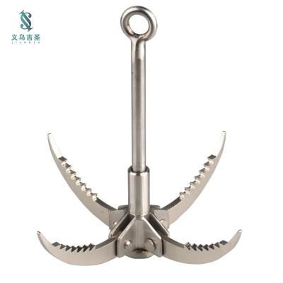 China Stainless Steel Folding Striker Hook 4 Claws Flight Tiger Portable Outdoor Folding Climbing Claws for sale