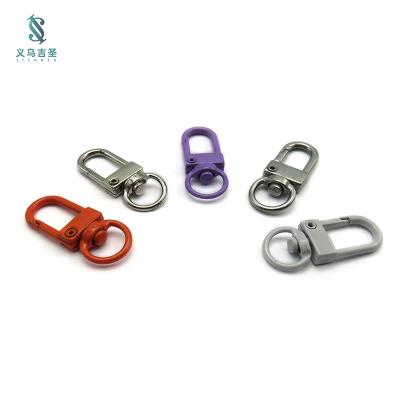 China High Quality Environmental Friendly Fashion Metal Color Painting Lobster Key Chain Zinc Alloy Turn Clasp for sale