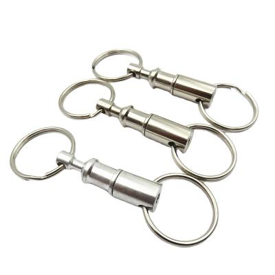 China Durable Outdoor Camping Equipment Nickel Plated Removable Key Chain Pull Open Key Chain for sale