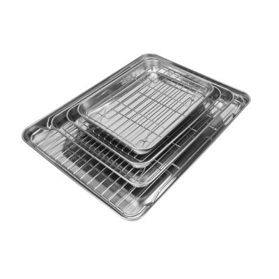 China Stainless Steel Multi-Functional Sustainable Metal Cooling Rack Cookies Bread Rack Drying Rack Rack Net Pan for sale