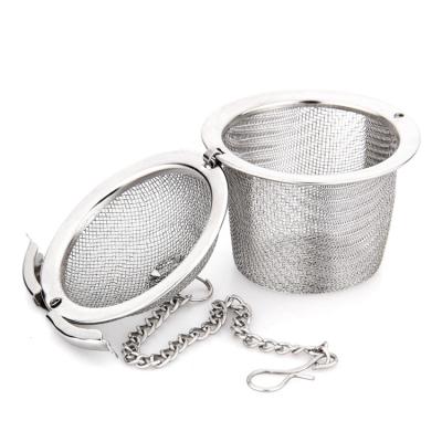 China WITH LID Customized Logo Loose Leaf Teapot Kitchen Accessories Stainless Steel Tea Strainer Infuser for sale