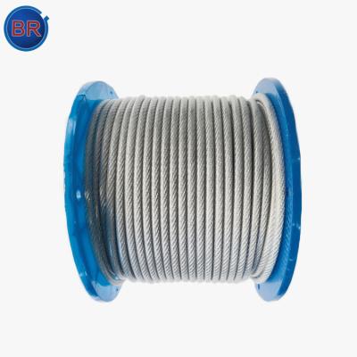 China Construction High Quality Transparent PVC Coated Soft Fine 304 Stainless Steel Wire Rope for sale