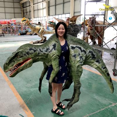 China OAZ3760 China Supplier Waterproof Professional Attractive Realistic Robotic Dinosaur Hand Puppet For Sale for sale