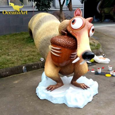 China Theme Park Waterproof Squirrel Pattern Large Fiberglass Animals for sale