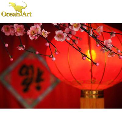 China New Year High Quality Chinese Red Lanterns Silk Lantern JN-DL-PL04 for sale