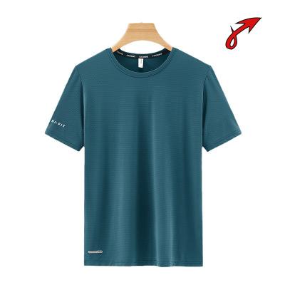 China Anti-Wrinkle Ice Silk Summer Golf T-shirt Breathable Quick Dry Short Sleeved Tee Shirt Senior Football Uniform Ice Cream for sale