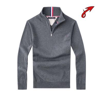 China Anti-Wrinkle Men's Spring Autumn Pullover Jacket Zipper High Neck Shirt Warm Begging Knitwear for sale