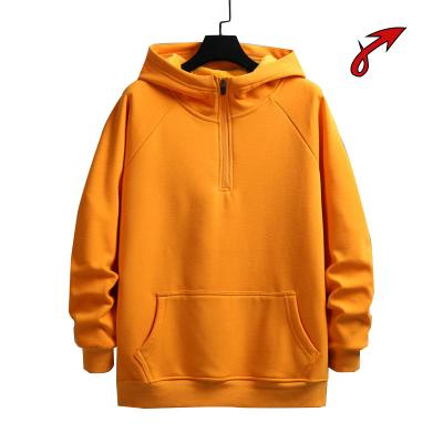 China Anti-Wrinkle Men's Spring And Autumn Long Sleeve Half Zipper Hoodie Pullover Sweatshirt for sale