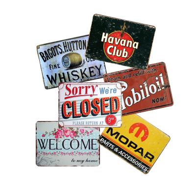 China Europe Customized Metal Tin Signs Garage Wall Bar Decoration 12