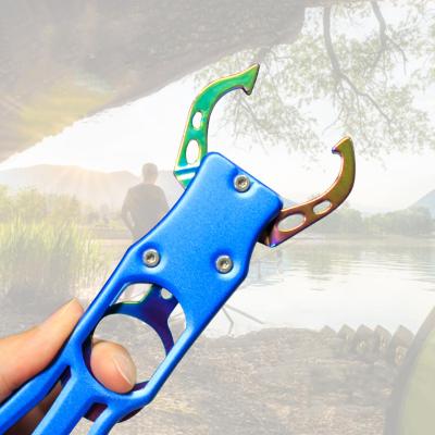 China Mighty Fish Control Aviation Aluminum Handle Fishing Tools 215mm Stainless Steel Lip Fishing Grip Fishing Fish Lip Control Pliers for sale