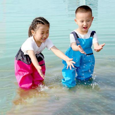 China Child Design 22-36 Size Waterproof Chest Fishing Waders Shoes Breathable Fly Fishing Waders For Kids for sale